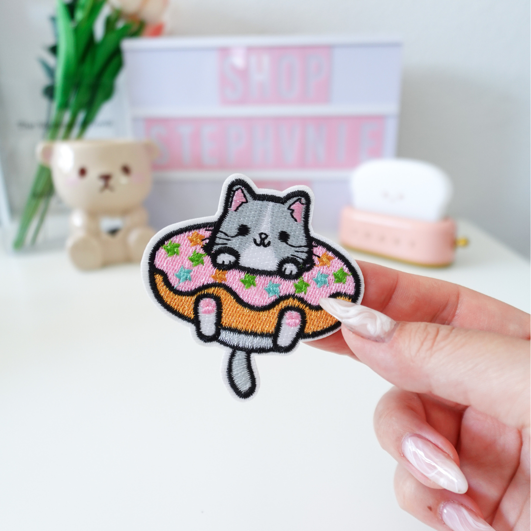 Kitty Donut - Embroidered Patch