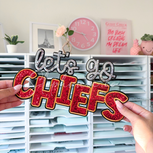 Let's Go Chiefs - Sequin Patch