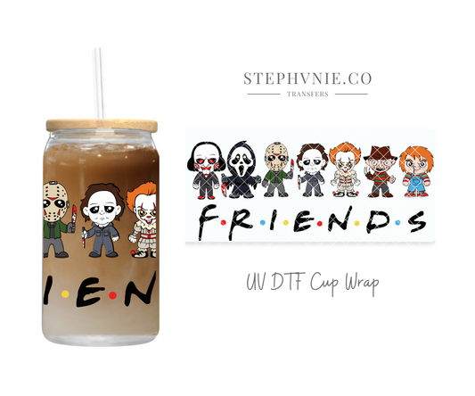 Horror Friends - 16oz UV DTF Cup Wrap