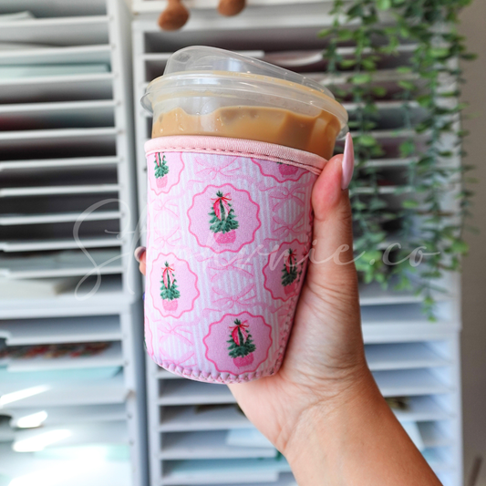 Pink Christmas Coquette - Cup Sleeve