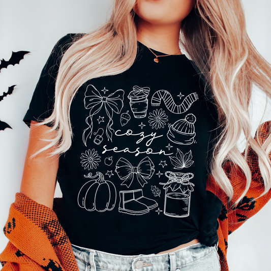 Cozy Season Doodles - One Color Transfer