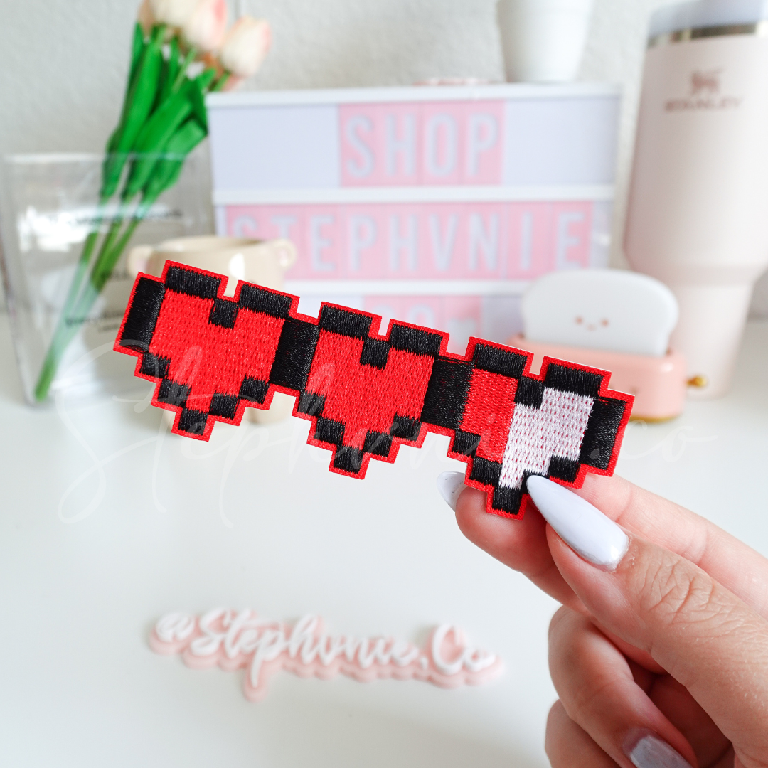 Pixel Heart - Embroidered Patch