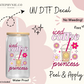 Iced Coffee Princess - UV DTF Decal