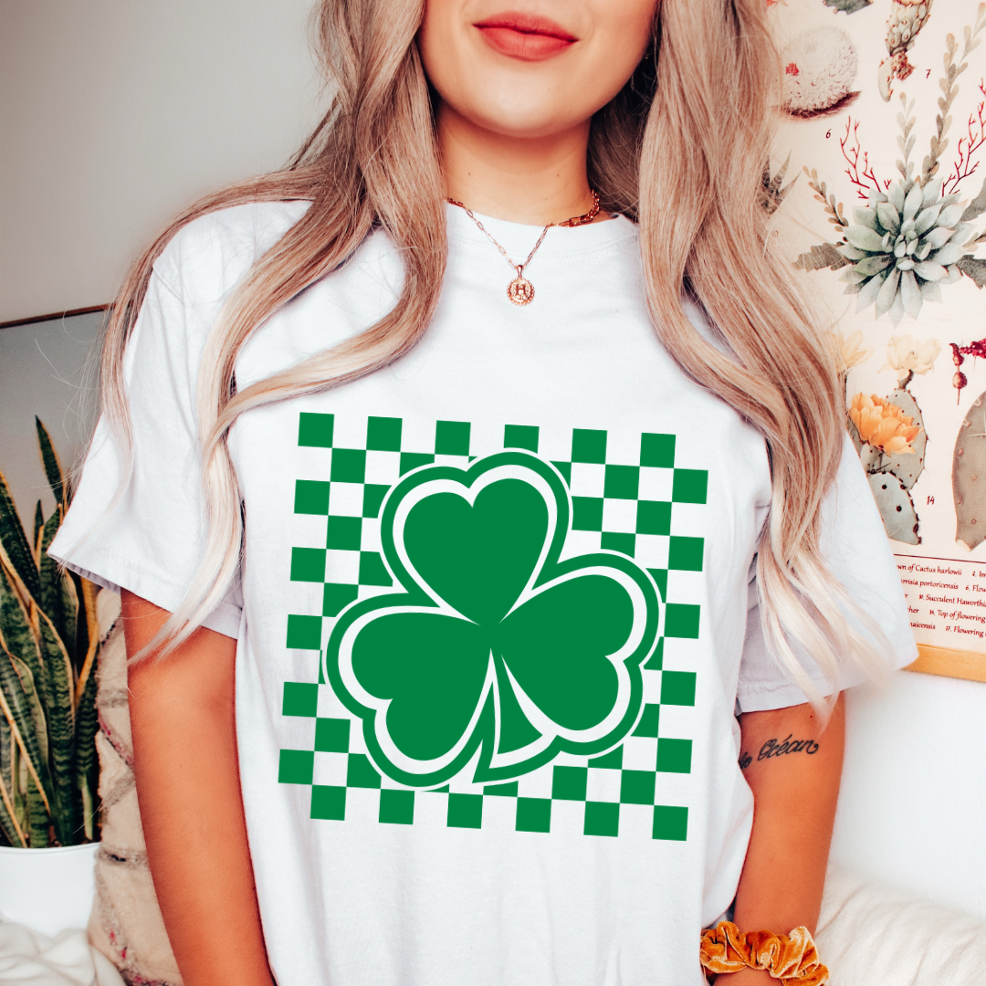 Lucky Clovers - One Color Screen Print Transfer