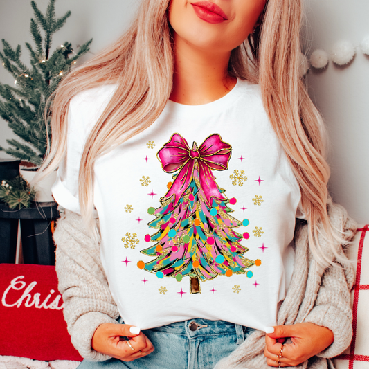 Bright Colorful Christmas Tree  - Full Color Transfer