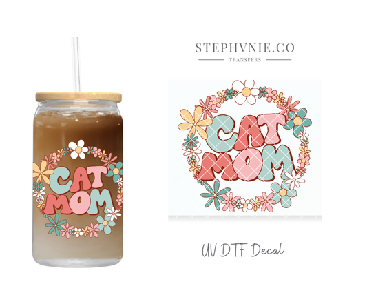 Cat Mom - UV DTF Decal