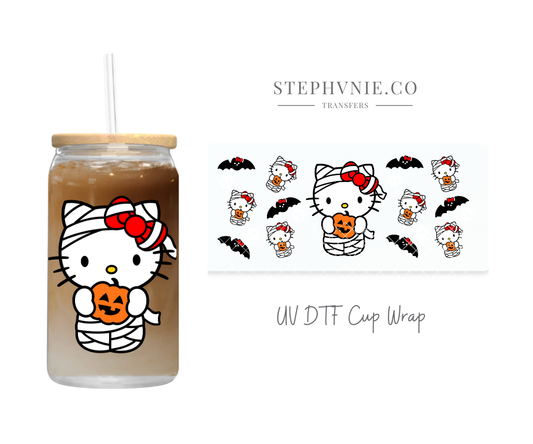 HK Mummy - 16oz UV DTF Cup Wrap Kawaii