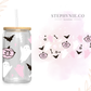 Pink Pumpkin Ghost - 16oz Cup Wrap (Clear Film)