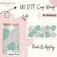 Monstera Plant - (Clear Film)  16oz Cup Wrap