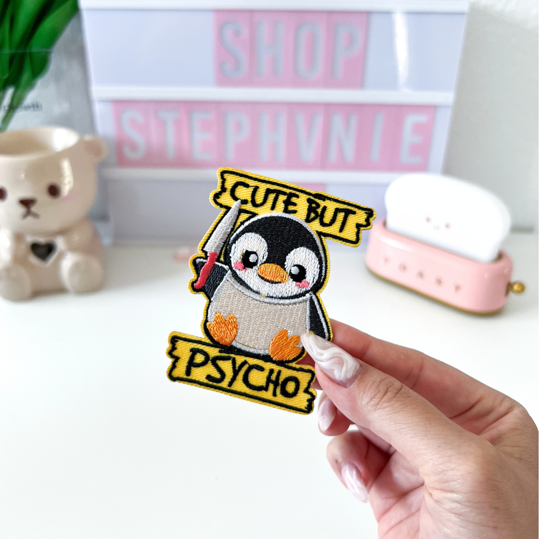 Cute buy Psycho Penguin - Embroidered Patch