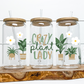 Crazy Plant Lady (Clear Film)  UV DTF Cup wrap