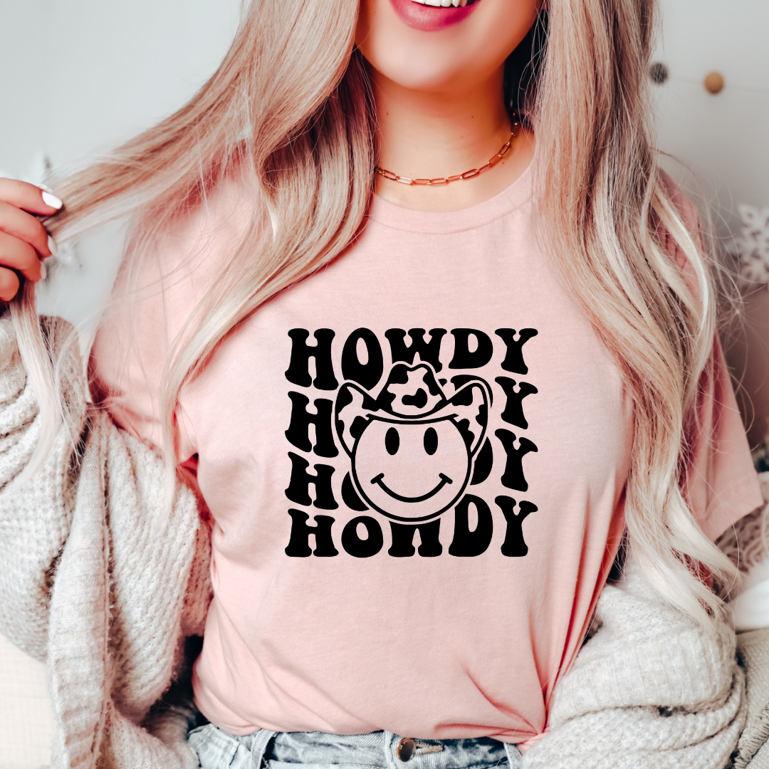 Howdy Smiley  - One Color Transfer