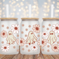 Boho Ghost Flower - 16oz Cup Wrap (Clear film)