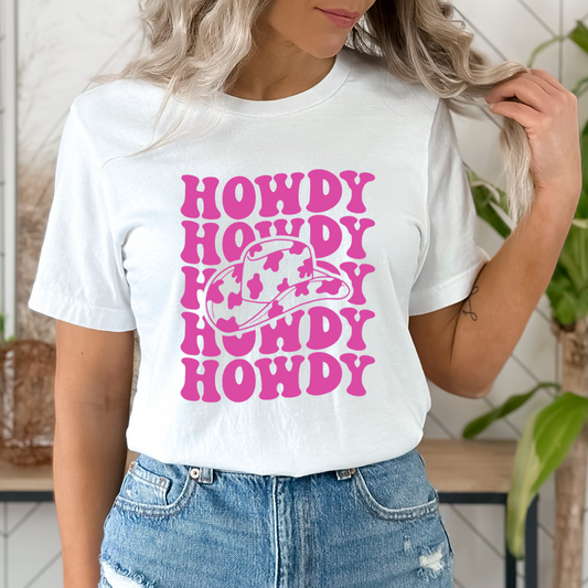 Howdy Cowgirl Hot Pink- One Color Transfer